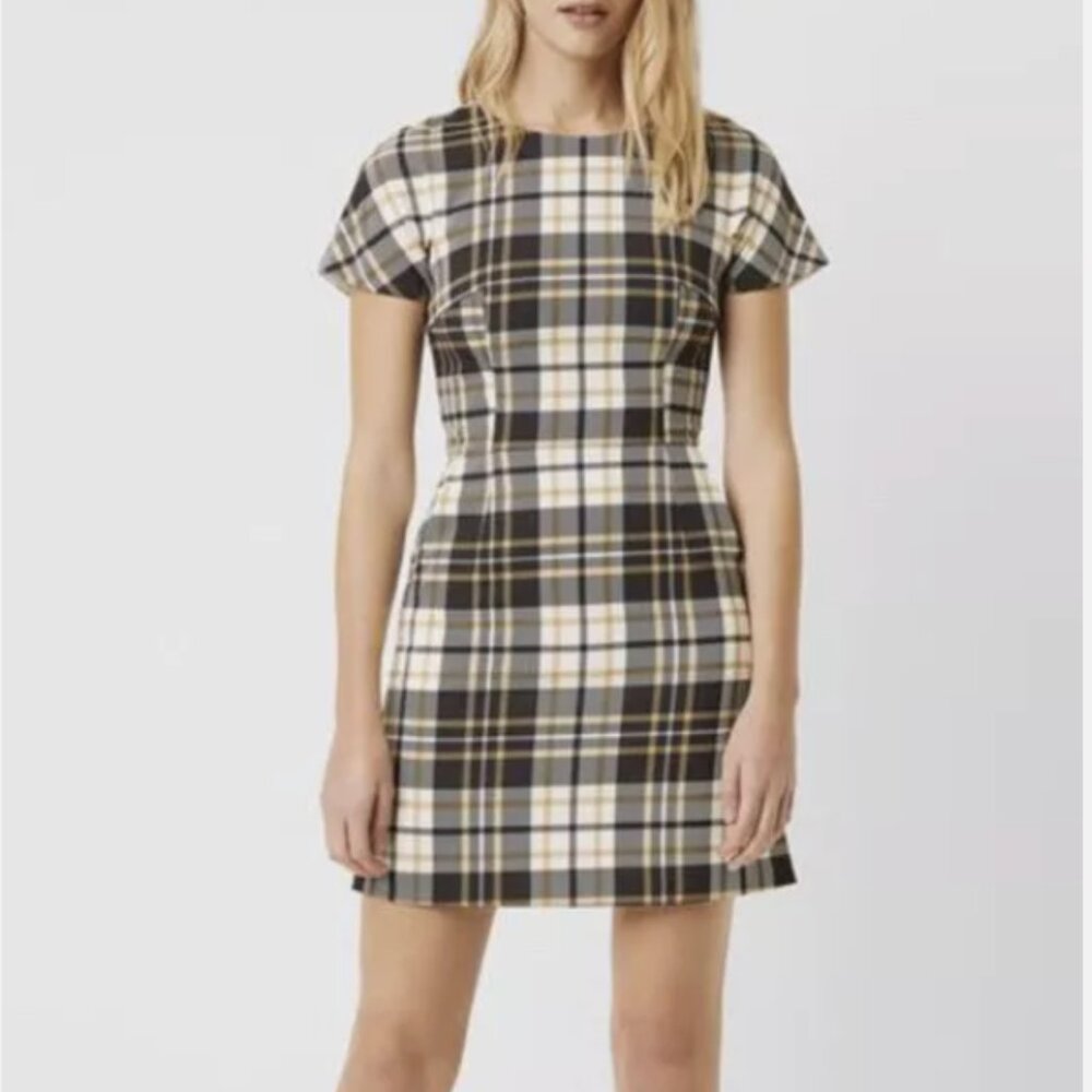 French Connection Plaid “Eleanor”  Crewneck Dress
